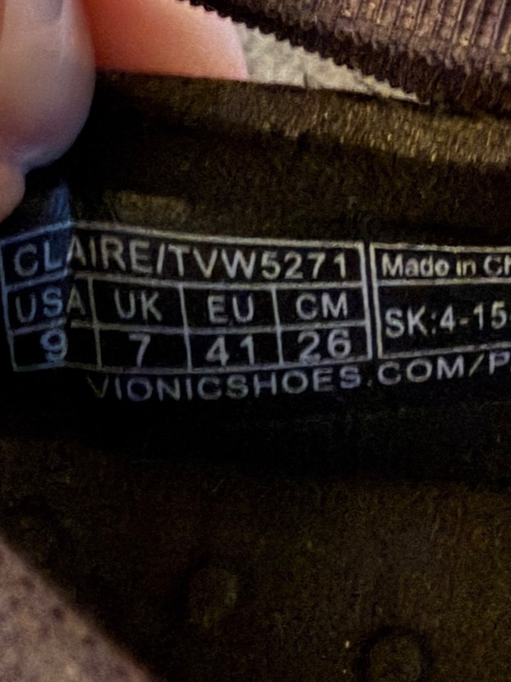 Vionic Claire Black Slip On Leather Flat Mule Size 9 - Picture 4 of 15